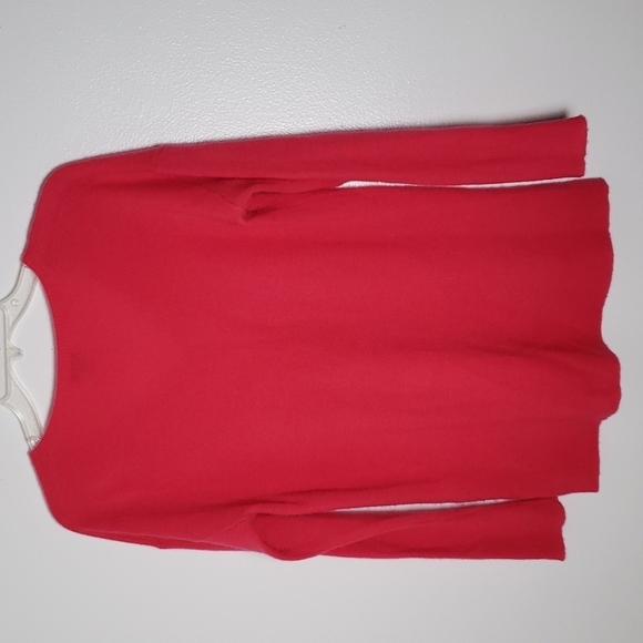 Halogen cashmere longline sweater, fushia/hot pink color, women's size small - Picture 6 of 6